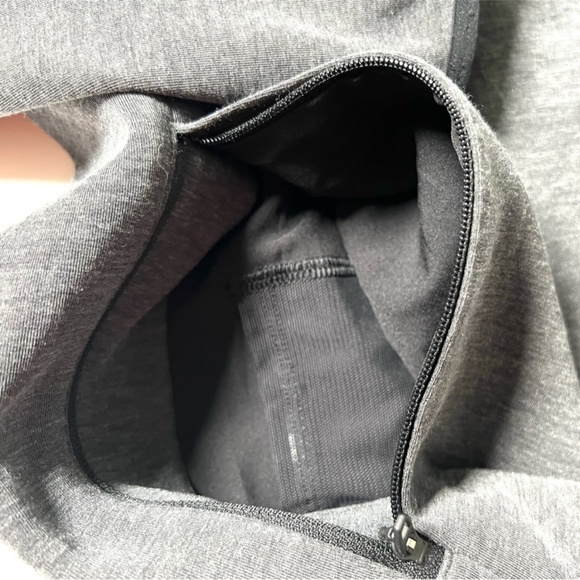 Lululemon Gridliner Fleece Full Zip Hoodie in Heathered Black Gym Activewear L - Picture 7 of 10